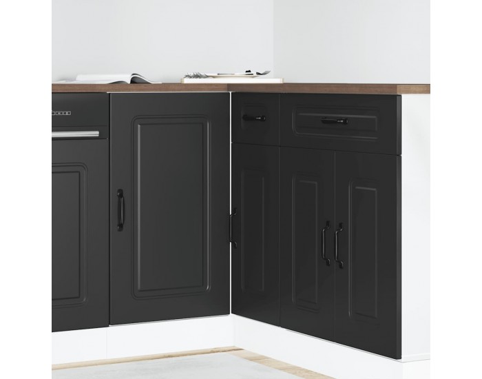 Sonata H Кухненски шкаф Kalmar Черен инженерен дървен материал