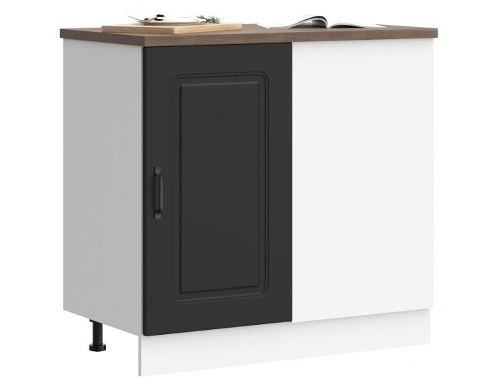 Sonata H Кухненски шкаф Kalmar Черен инженерен дървен материал