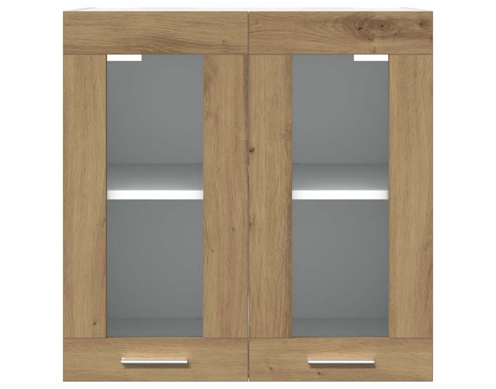 Sonata H Кухненски стенен шкаф Lyon със стъклена врата, цвят Artisan Oak, 60x31x60 см