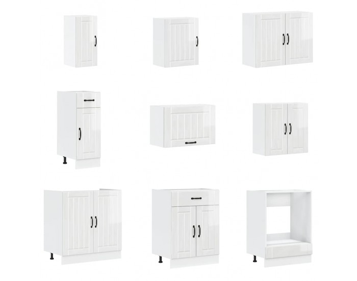 Sonata H Комплект кухненски шкафове от 14 части Lucca, инженерно дърво