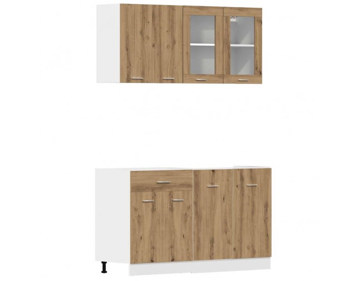 Sonata H Комплект кухненски шкафове от 4 части Lyon от дъб Artisan, инженерна дървесина