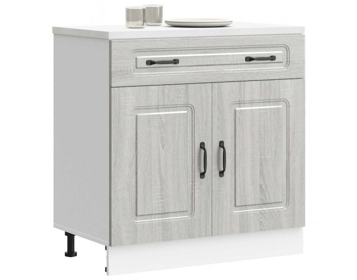 Sonata H Кухненски шкаф, Kalmar, сив сонома, инженерно дърво