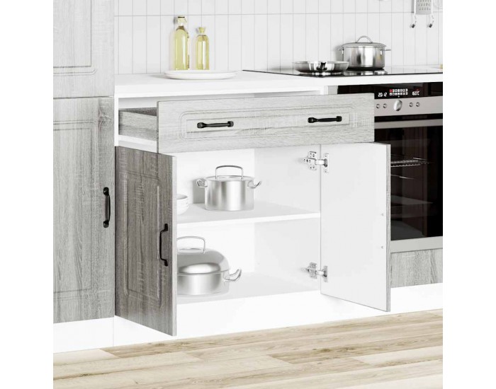 Sonata H Кухненски шкаф, Kalmar, сив сонома, инженерно дърво