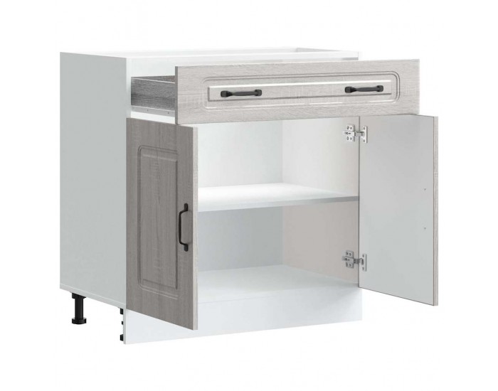 Sonata H Кухненски шкаф, Kalmar, сив сонома, инженерно дърво