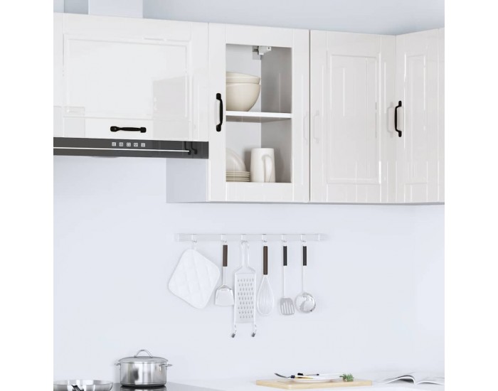 Sonata H Кухненски стенен шкаф със стъклена врата Porto Бял гланц