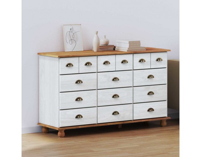 Sonata H Шкаф с чекмеджета с чекмедже ASKIM Бяло 79 x 40 x 133.5 см