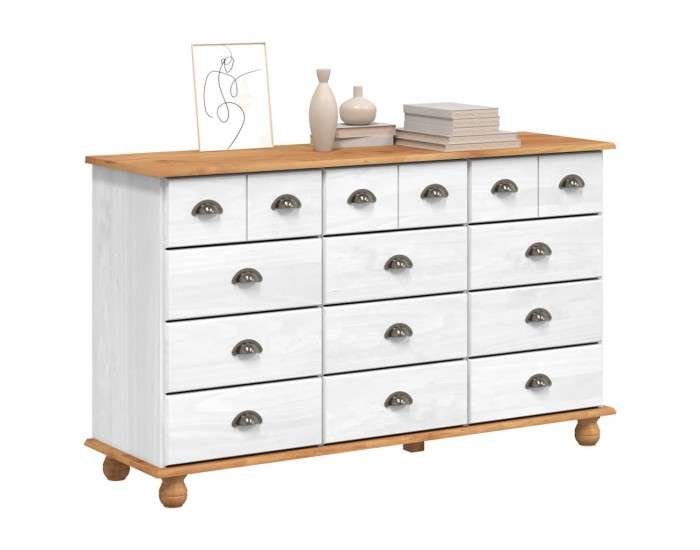 Sonata H Шкаф с чекмеджета с чекмедже ASKIM Бяло 79 x 40 x 133.5 см