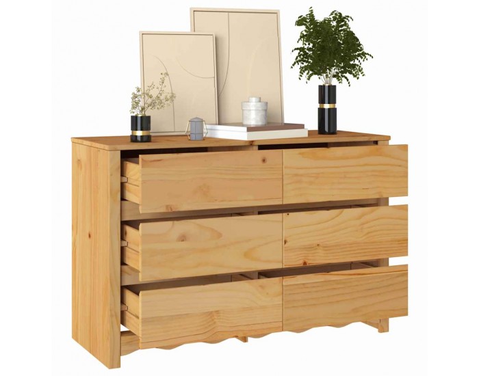 Sonata H Комод Drammen Дъб 111 x 43 x 73.5 см Масивна борова дървесина