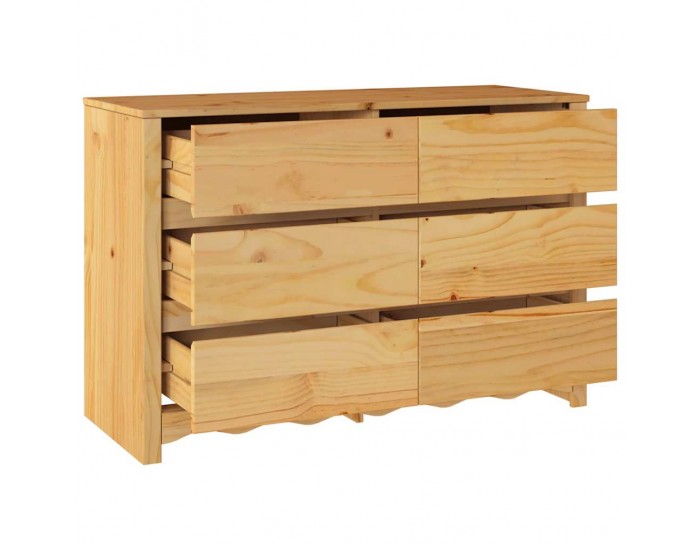 Sonata H Комод Drammen Дъб 111 x 43 x 73.5 см Масивна борова дървесина