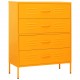 Sonata H Шкаф с чекмеджета, горчица жълто, 80х35х101,5 см, стомана