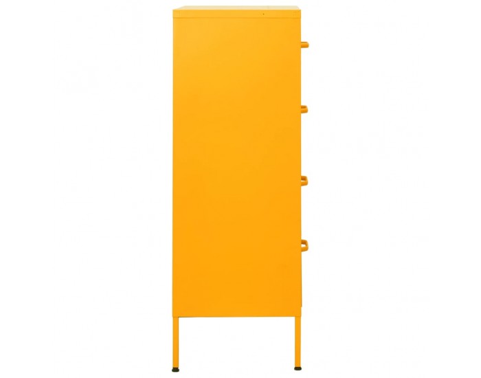 Sonata H Шкаф с чекмеджета, горчица жълто, 80х35х101,5 см, стомана