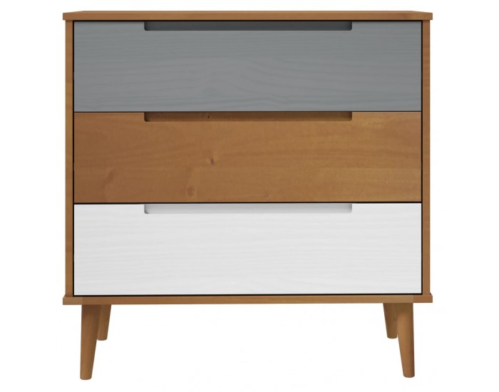 Sonata H Шкаф с чекмеджета MOLDE, кафяв, 80x40x80 см, бор масив Sonata H Шкаф с чекмеджета MOLDE, кафяв, 80x40x80 см, бор масив