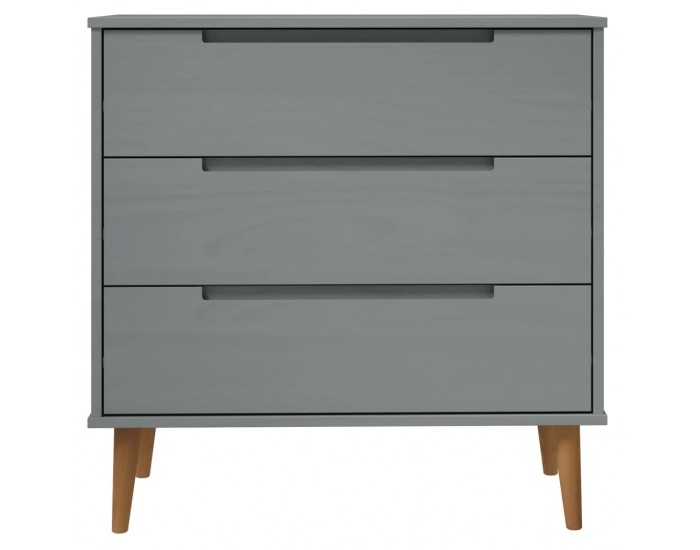 Sonata H Шкаф с чекмеджета MOLDE, сиво, 80x40x80 см, борово дърво масив Sonata H Шкаф с чекмеджета MOLDE, сиво, 80x40x80 см, борово дърво масив