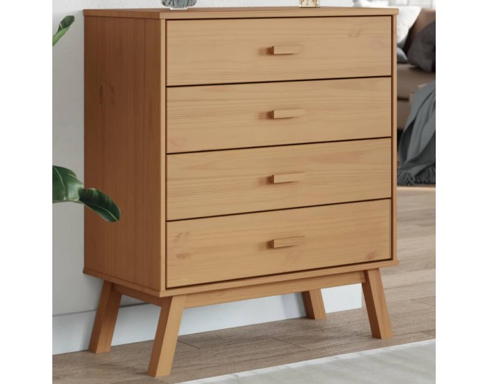 Sonata H Шкаф с чекмеджета OLDEN, кафяво, борово дърво масив