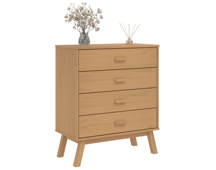 Sonata H Шкаф с чекмеджета OLDEN, кафяво, борово дърво масив