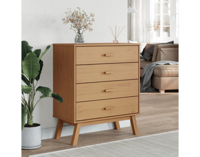 Sonata H Шкаф с чекмеджета OLDEN, кафяво, борово дърво масив