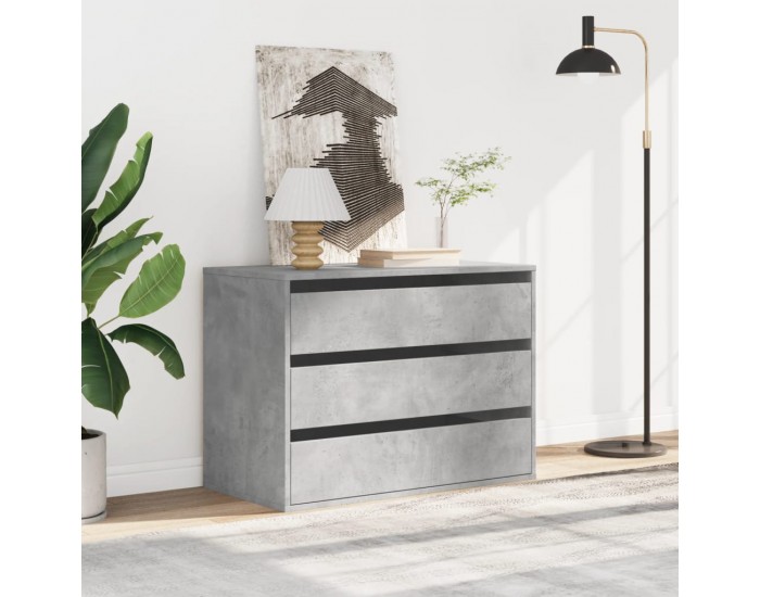 Sonata H Ъглов скрин с чекмеджета бетонно сив 80x41x58см инженерно дърво