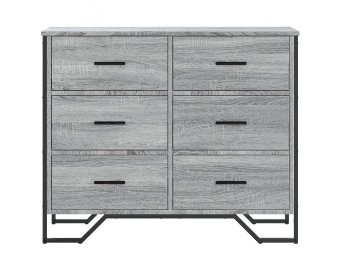 Sonata H Скрин с чекмеджета сив сонома 91x35,5x74,5 см инженерно дърво