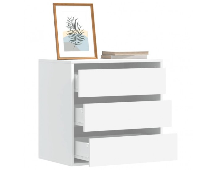 Sonata H Ъглов скрин с чекмеджета, бял, 60x41x58 см, инженерно дърво
