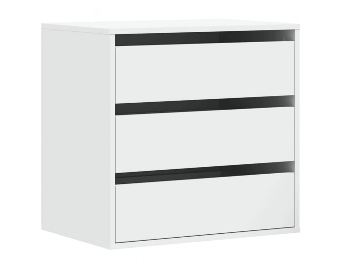 Sonata H Ъглов скрин с чекмеджета, бял, 60x41x58 см, инженерно дърво