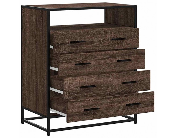 Sonata H Шкаф с чекмеджета Кафяв дъб 70x41x83,5 cm Инженерна дървесина