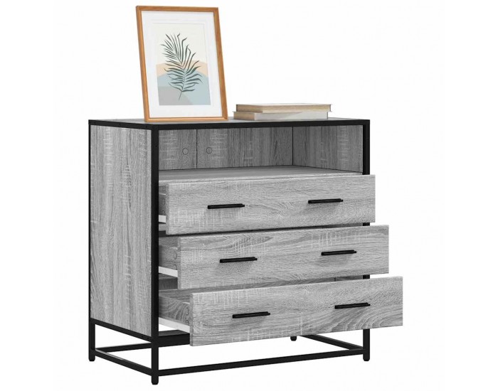 Sonata H Шкаф с чекмеджета Grey Sonoma 70x41x70 cm Инженерна дървесина