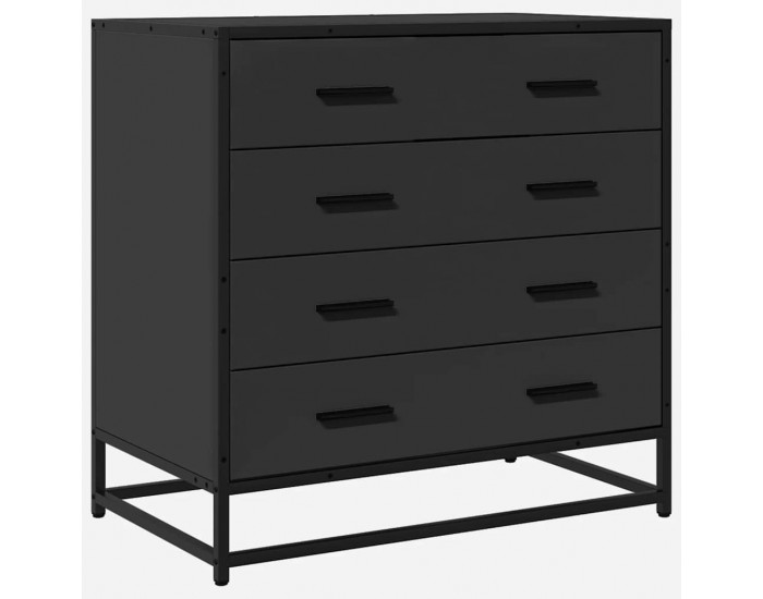 Sonata H Шкаф с чекмеджета Черен 70x41x70 cm Инженерна дървесина Sonata H Шкаф с чекмеджета Черен 70x41x70 cm Инженерна дървесина