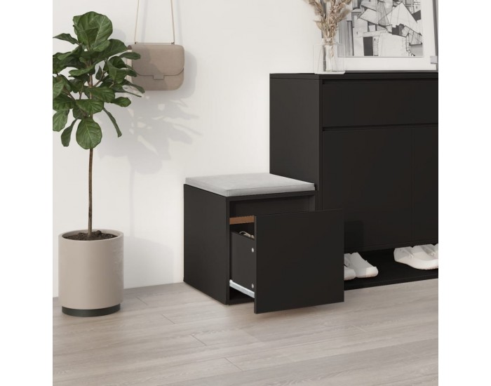 Sonata H Кутия с чекмедже, черна, 40,5x40x40 см, инженерно дърво Sonata H Кутия с чекмедже, черна, 40,5x40x40 см, инженерно дърво