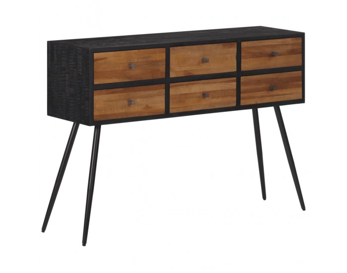 Sonata H Конзолна маса с чекмеджета 116x30x76 см регенериран тик масив