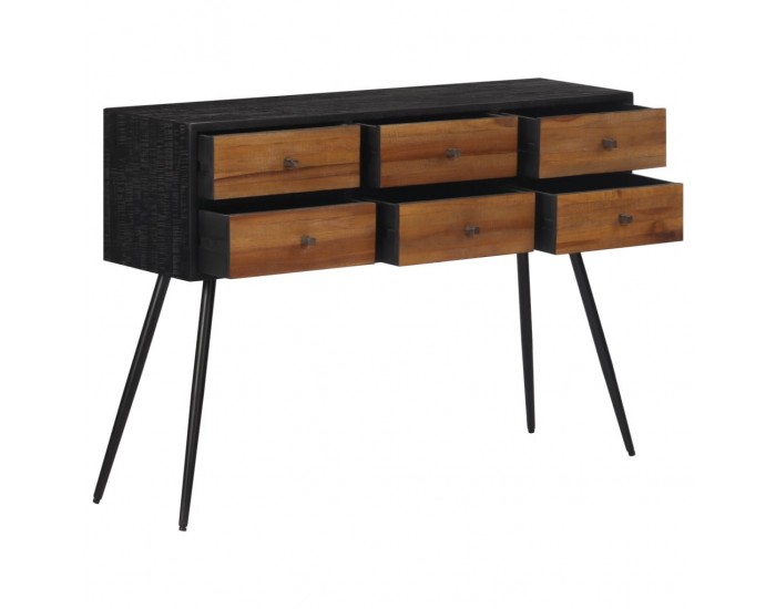 Sonata H Конзолна маса с чекмеджета 116x30x76 см регенериран тик масив