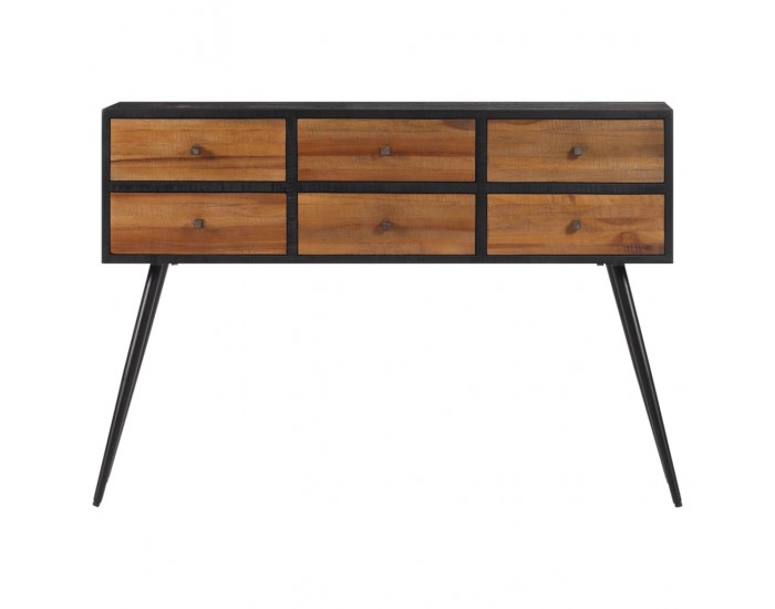 Sonata H Конзолна маса с чекмеджета 116x30x76 см регенериран тик масив