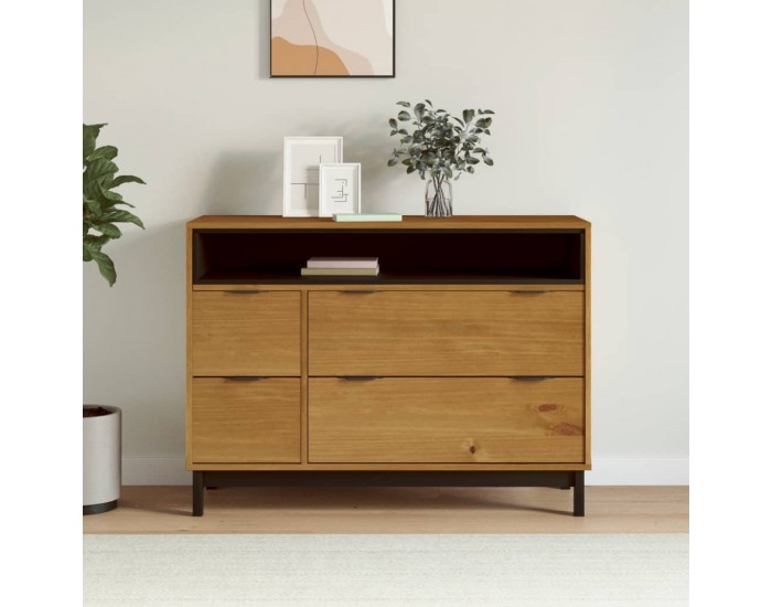 Sonata H Шкаф с чекмеджета FLAM, 110x40x80 см, борово дърво масив