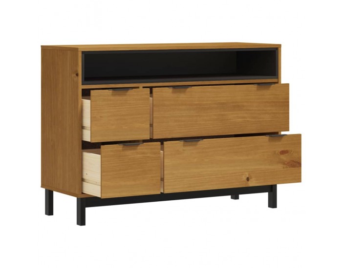 Sonata H Шкаф с чекмеджета FLAM, 110x40x80 см, борово дърво масив