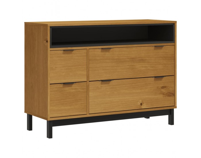 Sonata H Шкаф с чекмеджета FLAM, 110x40x80 см, борово дърво масив