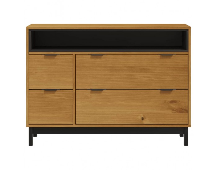 Sonata H Шкаф с чекмеджета FLAM, 110x40x80 см, борово дърво масив