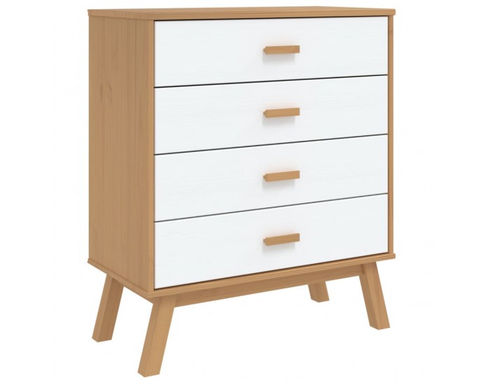 Sonata H Шкаф с чекмеджета OLDEN, бяло и кафяво, борово дърво масив Sonata H Шкаф с чекмеджета OLDEN, бяло и кафяво, борово дърво масив