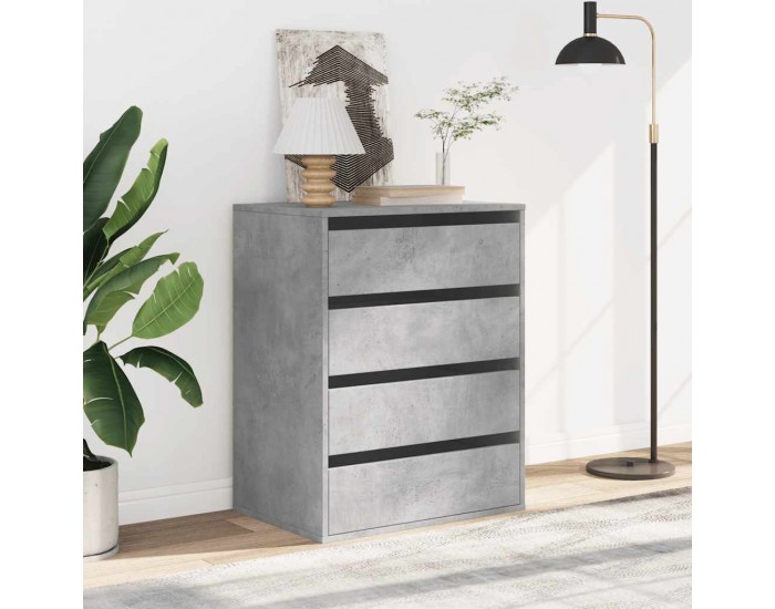 Sonata H Ъглов скрин с чекмеджета бетонно сив 60x41x76см инженерно дърво