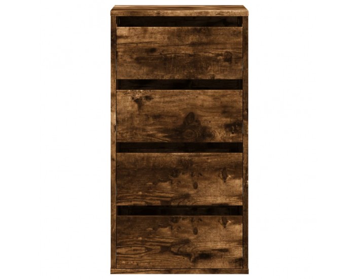 Sonata H Ъглов скрин с чекмеджета опушен дъб 40x41x76 см инженерно дърво