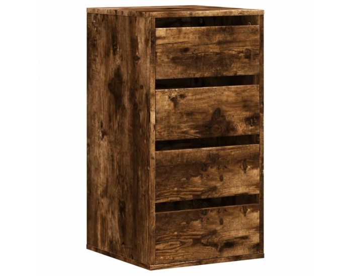 Sonata H Ъглов скрин с чекмеджета опушен дъб 40x41x76 см инженерно дърво