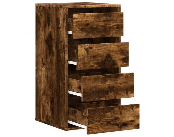 Sonata H Ъглов скрин с чекмеджета опушен дъб 40x41x76 см инженерно дърво