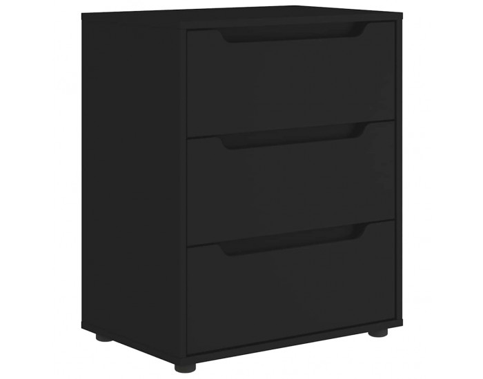 Sonata H Шкаф VISNES Черен 60x40x73 cm Инженерна дървесина