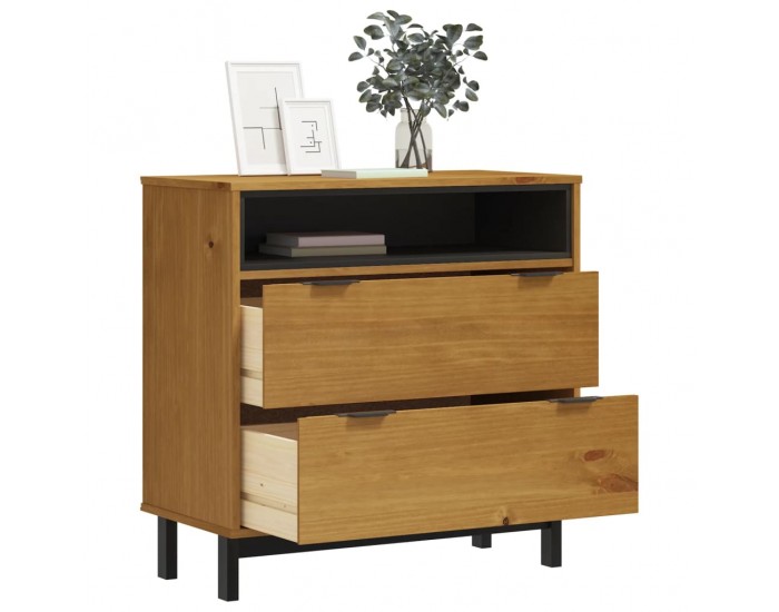 Sonata H Шкаф с чекмеджета FLAM, 80x40x80 см, борово дърво масив