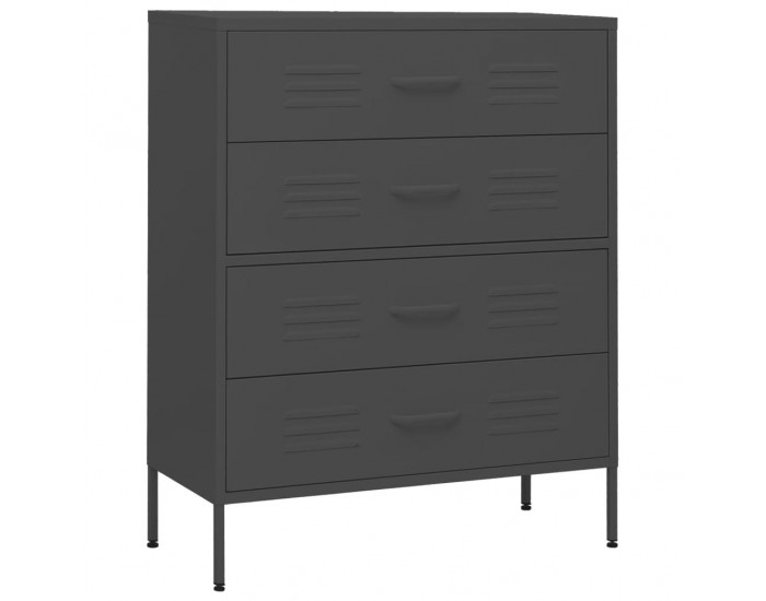 Sonata H Шкаф с чекмеджета, антрацит, 80х35х101,5 см, стомана Sonata H Шкаф с чекмеджета, антрацит, 80х35х101,5 см, стомана