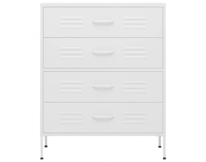 Sonata H Шкаф с чекмеджета, бял, 80х35х101,5 см, стомана