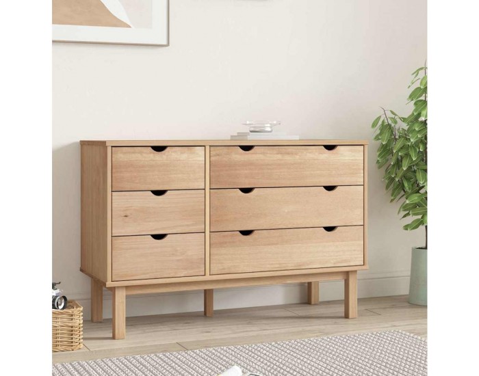 Sonata H Шкаф с чекмеджета OTTA, 111x43x73,5 см, борово дърво масив