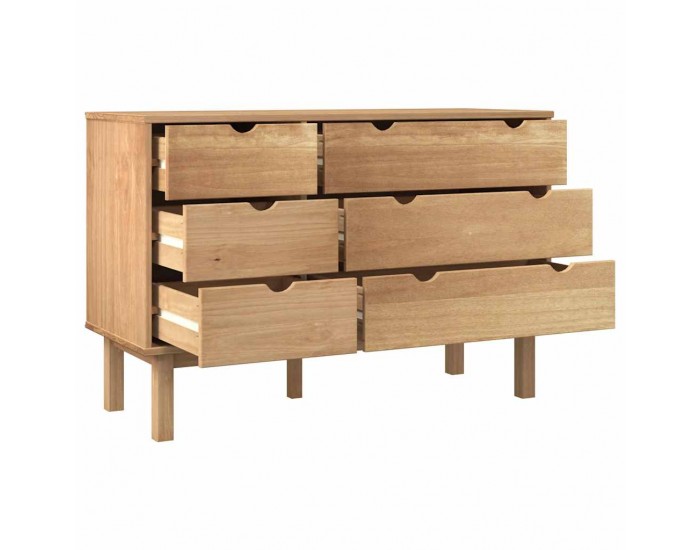 Sonata H Шкаф с чекмеджета OTTA, 111x43x73,5 см, борово дърво масив