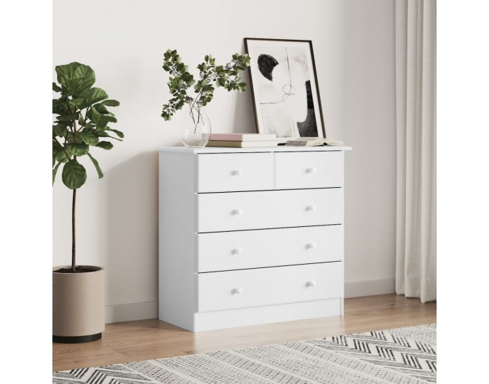 Sonata H Скрин ALTA, бял, 77x35x73 см, бор масив