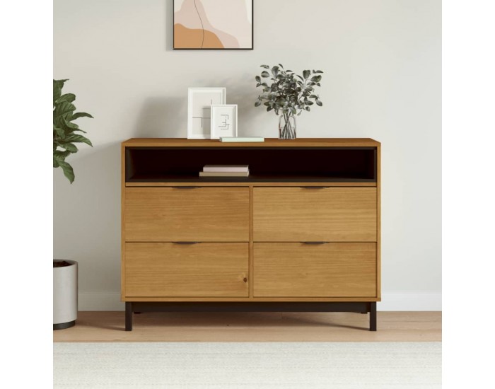 Sonata H Шкаф с чекмеджета FLAM, 110x40x80 см, борово дърво масив