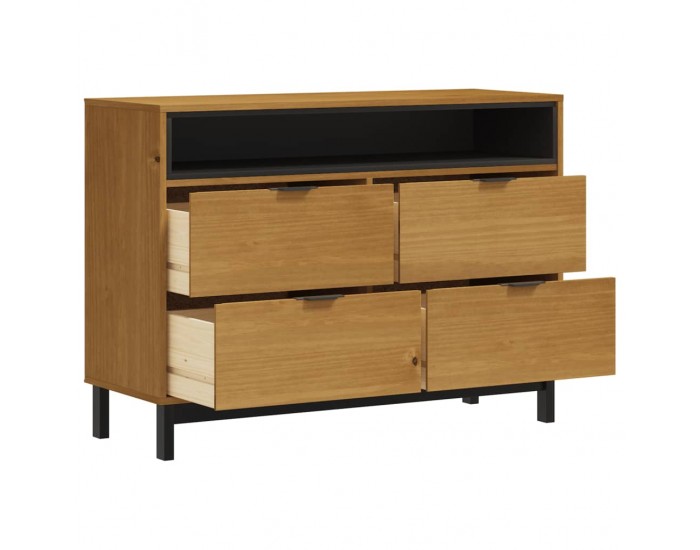 Sonata H Шкаф с чекмеджета FLAM, 110x40x80 см, борово дърво масив