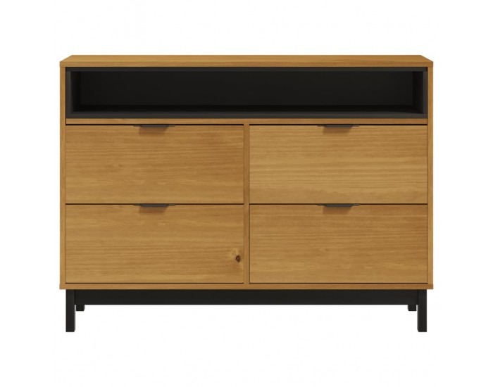 Sonata H Шкаф с чекмеджета FLAM, 110x40x80 см, борово дърво масив